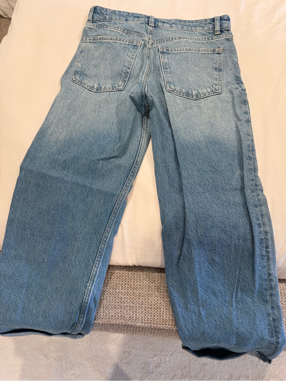 Zara Light Blue Wide Leg Jeans - Picture 8 of 8